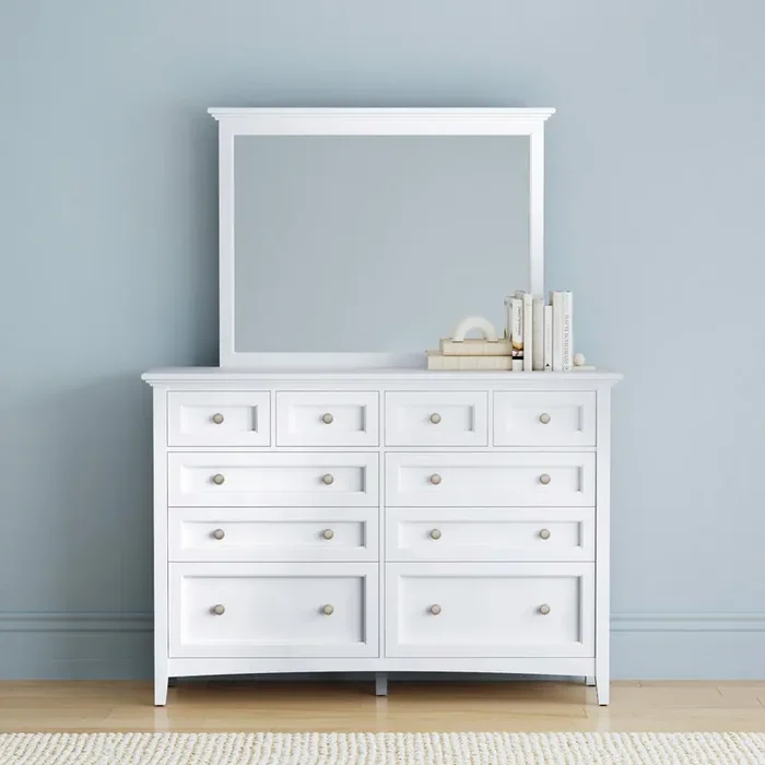 A-America – Westlake 10 Drawer Master Dresser & Mirror in White – WSLWH5552