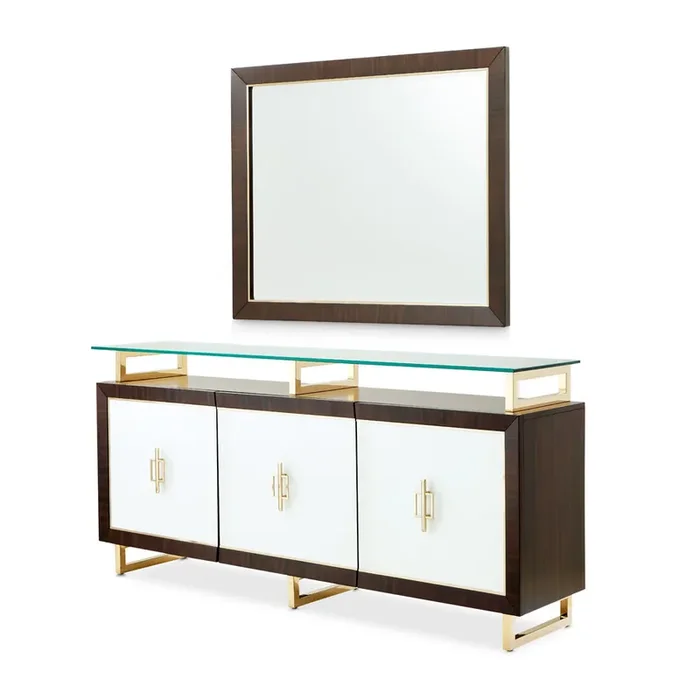 AICO by Michael Amini – Belmont Place Sideboard with Mirror – Espresso – N9085007-260-409