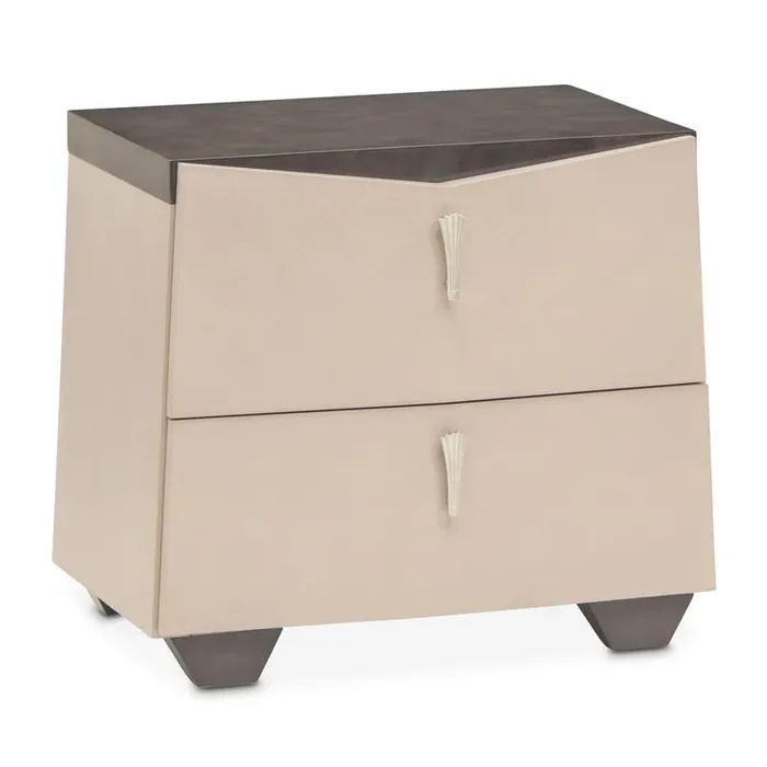 AICO by Michael Amini – Fantosini Nightstand – Silver Mist – 9091040-823