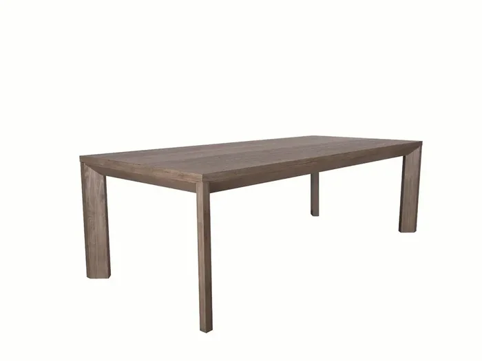 Alder & Tweed – Grady Wood 96in Dining Table Dusted Stone Brown Finish Modern Design – AT60092-DDS