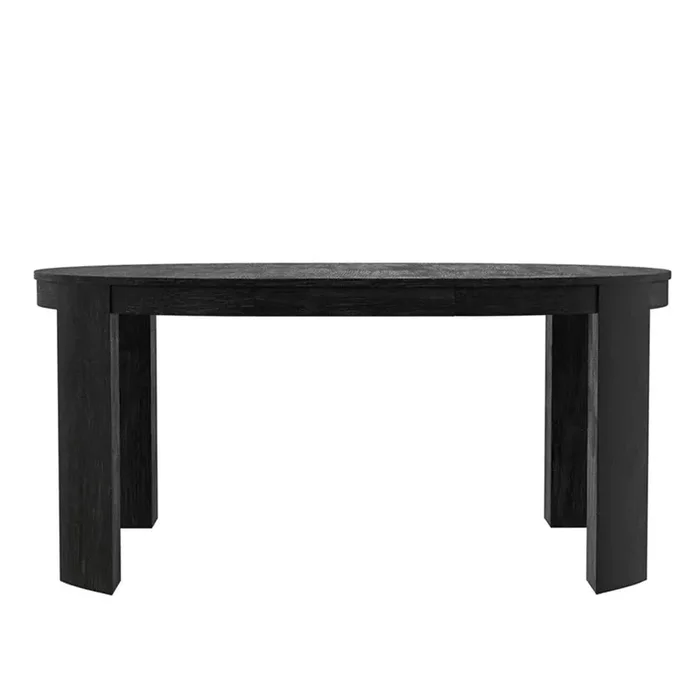 Alpine Furniture – Carter 48in Round Extension Dining Table, Black – 5979BLK-25