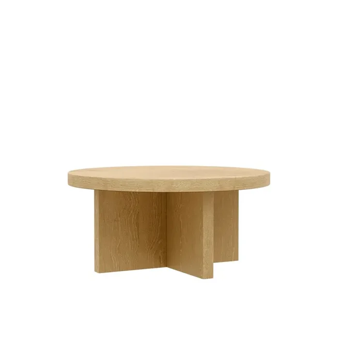 Alpine Furniture – Donte Round Coffee Table, Natural – 6798NAT-65