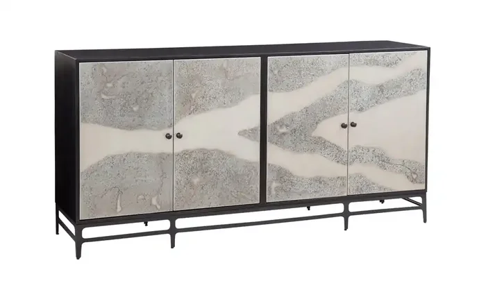 Bassett Mirror – Caspar Iron Sideboard in Acid Washed Iron – 5938-DR-576
