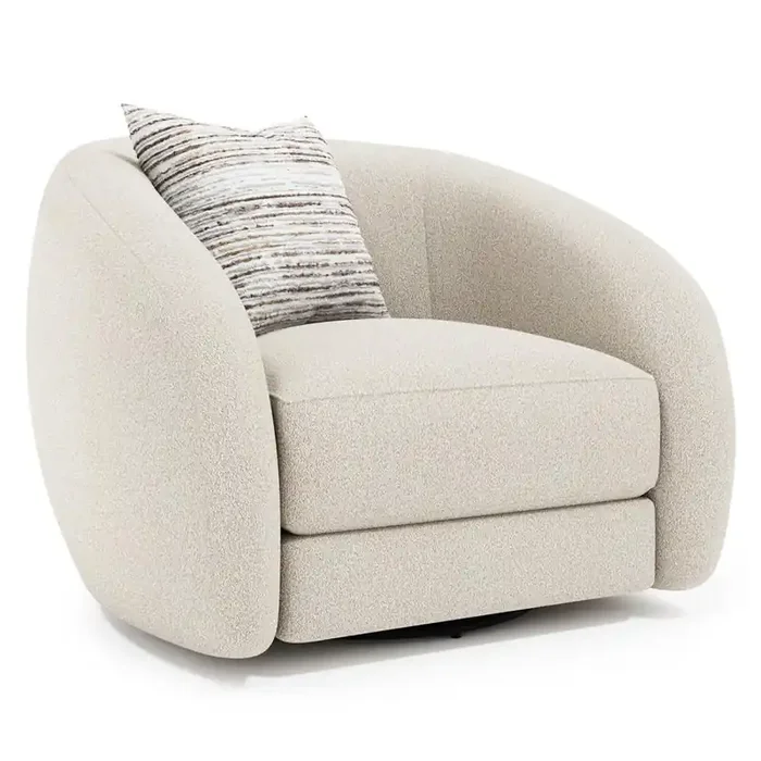Bernhardt – Austen Fabric Swivel Chair in Beige – P2372SA