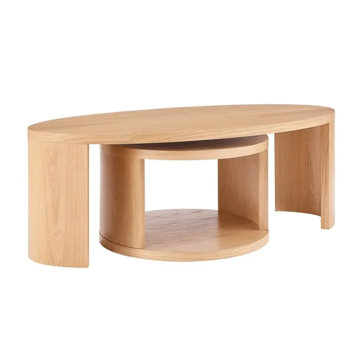 Euro Style – Svea 2pc Nesting Tables, Oak – 31092OAK-KIT