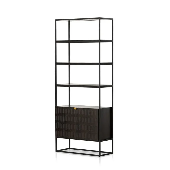 Four Hands – Aiden – Kelby Bookcase – Gunmetal – 226055-001
