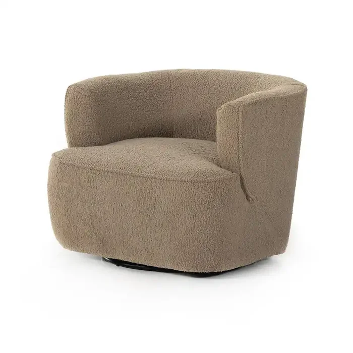 Four Hands – Atelier – Mila Swivel Chair – Sheepskin Camel – 107195-014