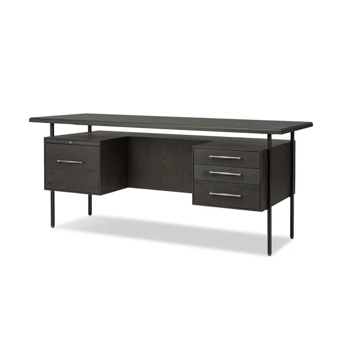 Four Hands – Bina – Lauren Desk – Charcoal Oak Resawn Veneer – 104607-003
