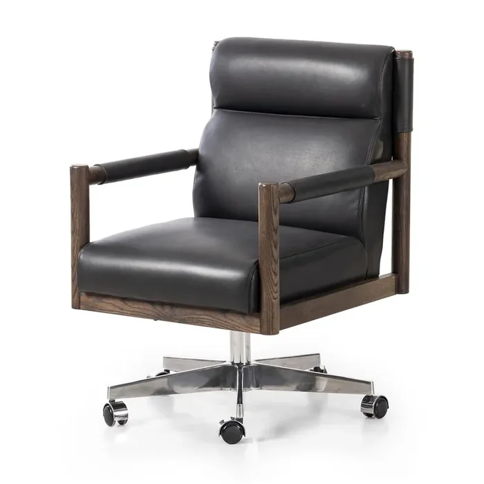Four Hands – Caswell – Kiano Desk Chair – Bosa Black – 237316-003