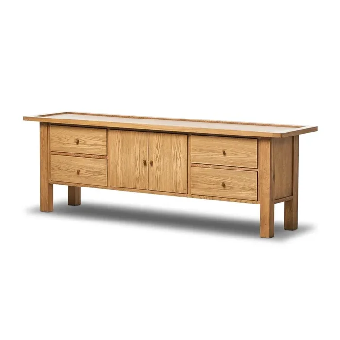 Four Hands – Glenwood – Millbrook Media Console – Natural Light Oak – 236332-003