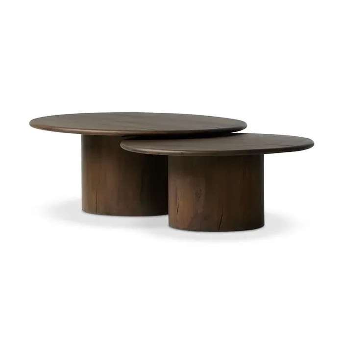 Four Hands – Harmon – Stuart Nesting Coffee Table Set – Aged Belgium Bleach – 246354-001
