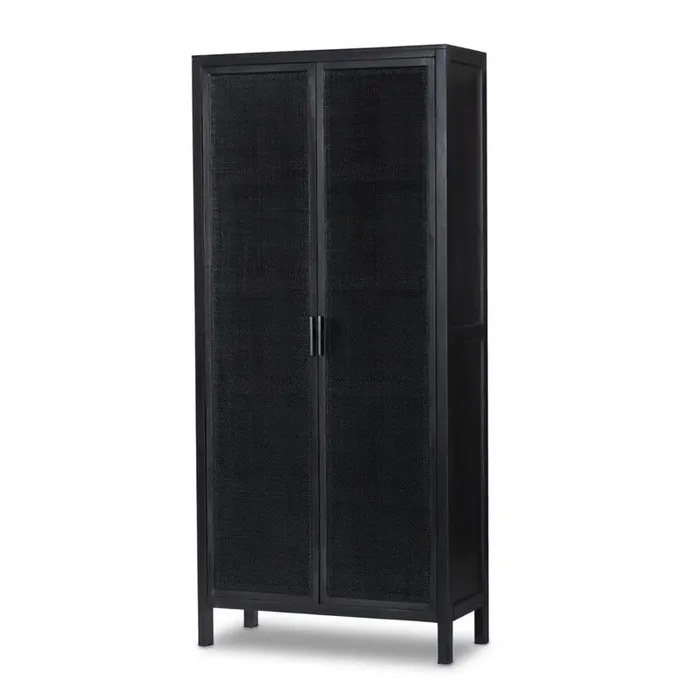 Four Hands – Leighton – Caprice Tall Cabinet – Black Wash Mango – 234772-003