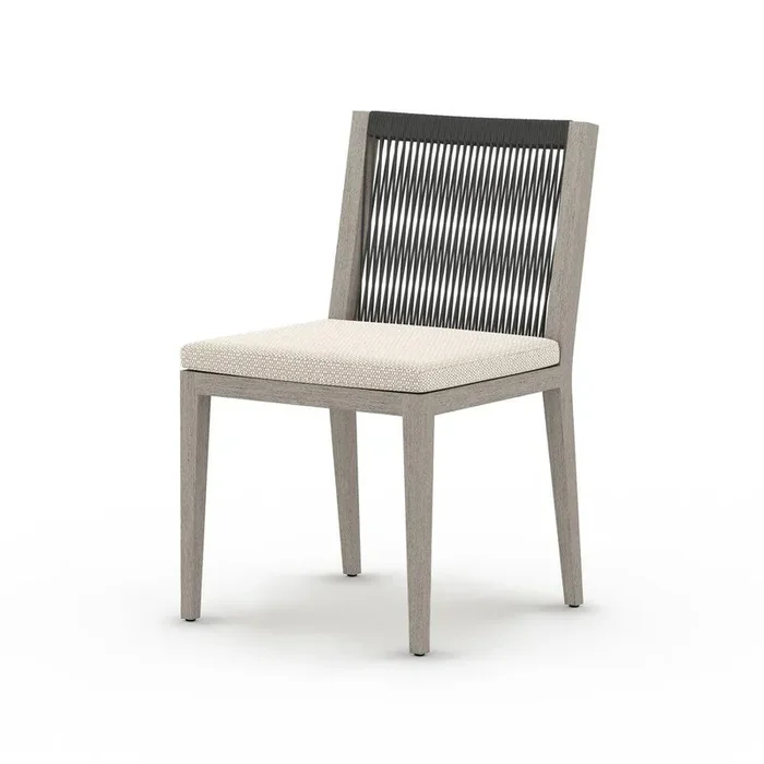 Four Hands – Solano – Sherwood Outdoor Dining Chair, Weathered Grey – Faye Sand – 223161-008