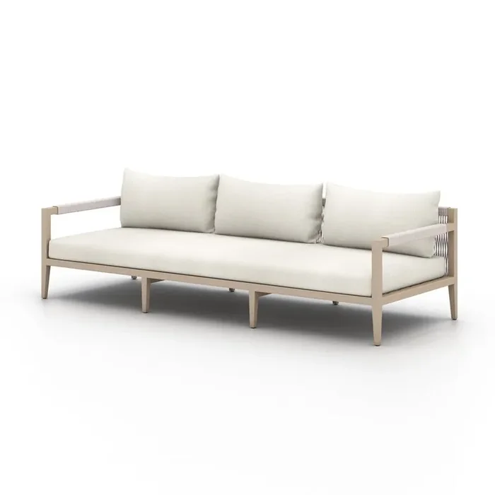 Four Hands – Solano – Sherwood Outdoor Sofa, Washed Brown – Venao Ivory – 223340-018