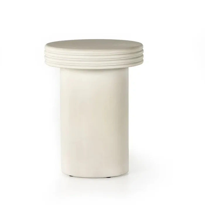 Four Hands – Thayer – Grecia Outdoor End Table – White Concrete – 229240-001
