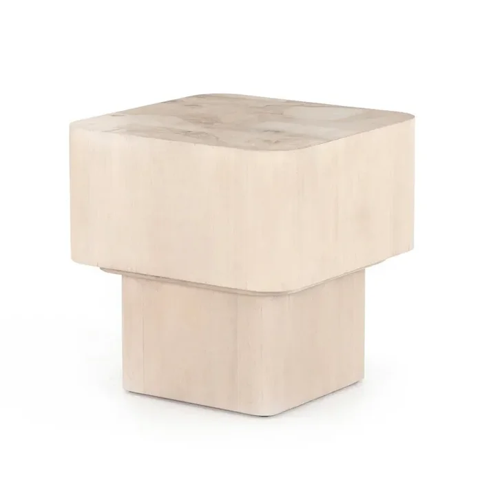 Four Hands – Wesson – Blanco End Table – Bleached Burl – 224809-001