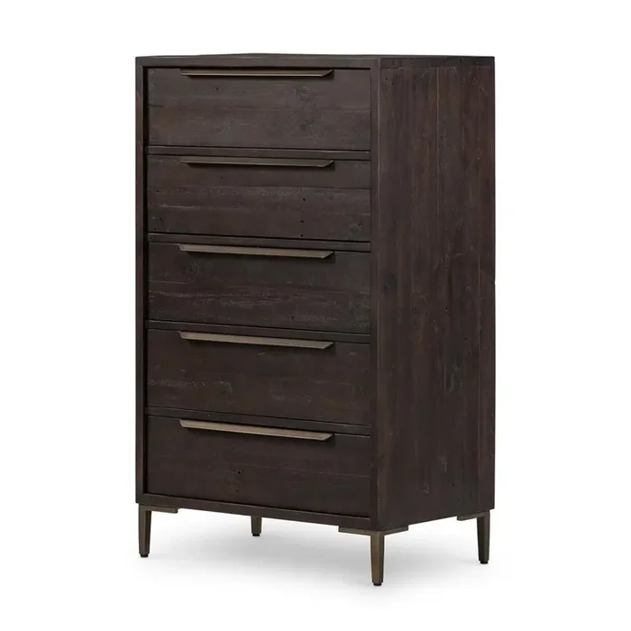 Four Hands – Wyeth – Wyeth 5 Drawer Dresser – Dark Carbon – 108382-010