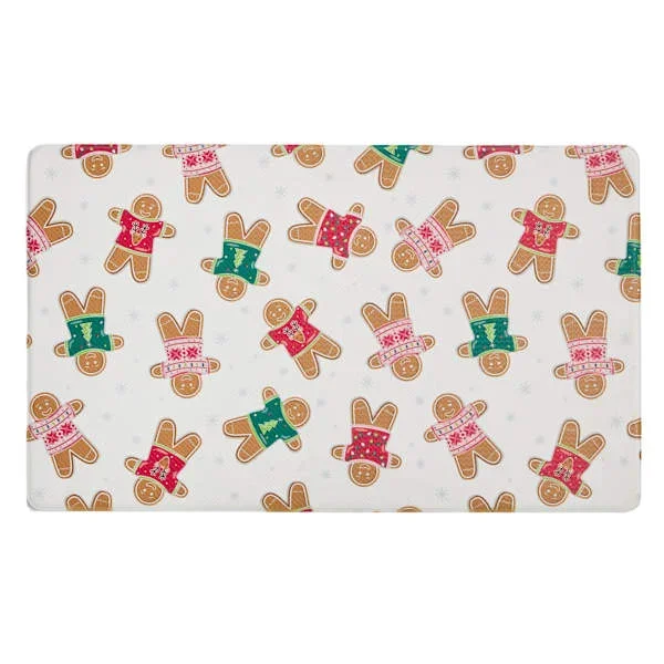 Gingerbread Embossed Kitchen Mat, 18×30
