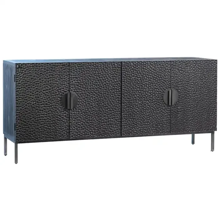 Henry & Mason – Allegen Reclaimed Pine Sideboard in Black with Antique Iron Legs – DV7073
