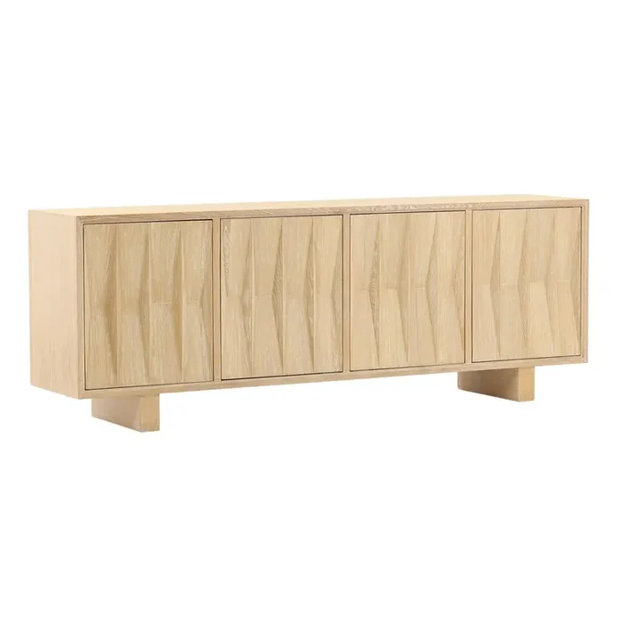 Henry & Mason – Wisteria Road 86.6in Light Natural Oak Wood Sideboard – DV7079