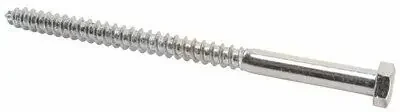 Hodell-Natco Industries LAGS0250400CZ He x Head Lag Screws (100 Pack), 1/4″ x 4″ – 818257