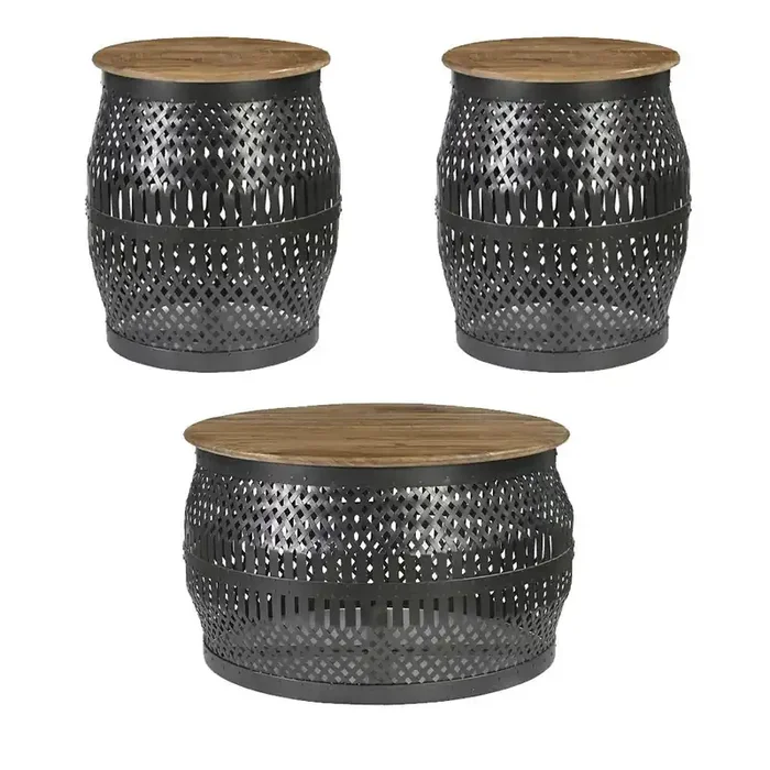 Liberty Furniture – Shadow View 3 Piece Set in Nutmeg & Charcoal – 2189-AC-3PCS