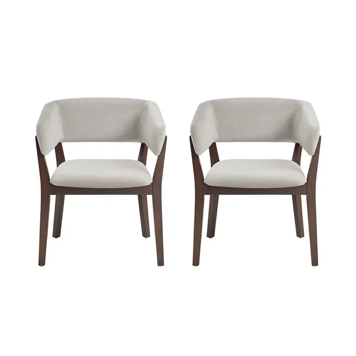Manhattan Comfort – Blake Dining Armchair in Greige – Set of 2 – 2-DC102AR-GE