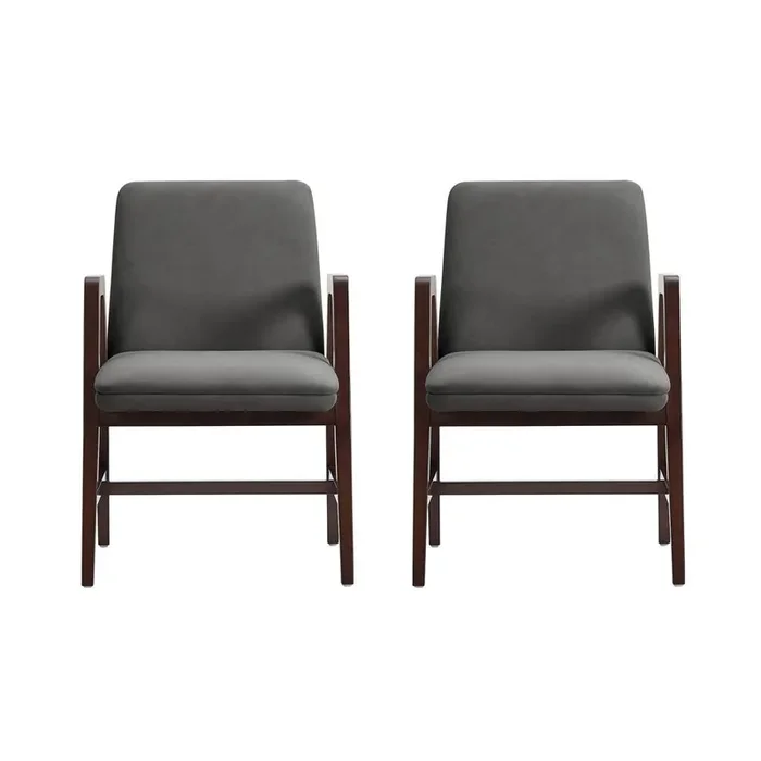 Manhattan Comfort – Stella Dining Armchair in Graphite – Set of 2 – 2-DC101AR-GY