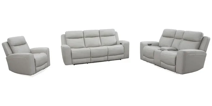Parker Living – Calgary – Stone Power Reclining Sofa, Loveseat and Recliner – MCGR-321PH-STNE