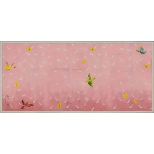 Paule Marrot, Feathers Painting – Large