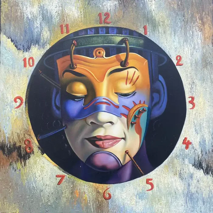 ‘Relative Time‘ Surreal Figural Clock
