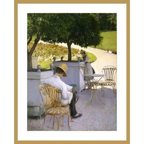 The Orange Trees by Gustave Caillebotte Framed Print