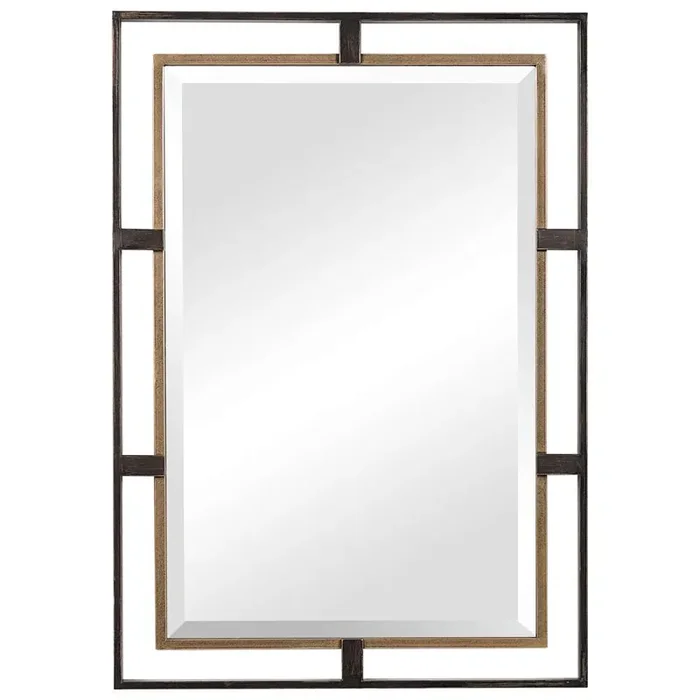 Uttermost – Carrizo Gold & Bronze Rectangle Mirror – 09711