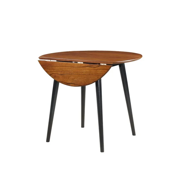 Wallace & Bay – Acevedo 22in Round Dining Table with Drop Leaf, And Farmhouse Finish – WBD8728