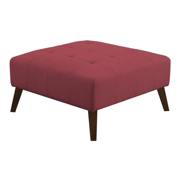 Wallace & Bay – Browning Ottoman with Angular Arms And Legs, Deep Tufting, And Stitching Details – U510312