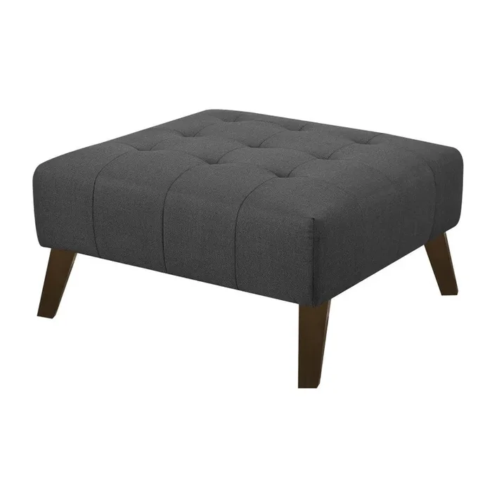 Wallace & Bay – Browning Ottoman with Angular Arms And Legs, Deep Tufting, And Stitching Details – U510313