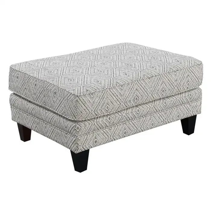 Wallace & Bay – Rivers Dizzy Tan Ottoman with Fixed Cushion And Block Legs – U510427