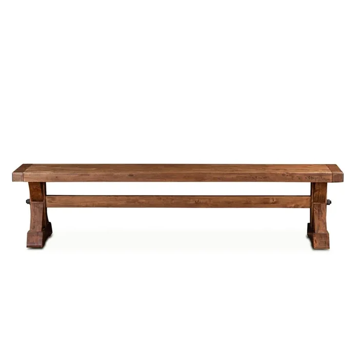 World Interiors – Aspen 82″ Bench with Earth Finish – ZWASPBN82EA