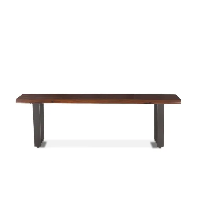 World Interiors – Belfrie 56″ Bench in Acacia with Walnut Finish – ZWBFBN56