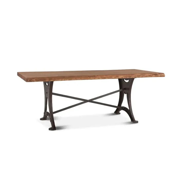 World Interiors – Blayne 80″ Dining Table in Live Edge Acacia with Walnut Finish – ZWBADR80R