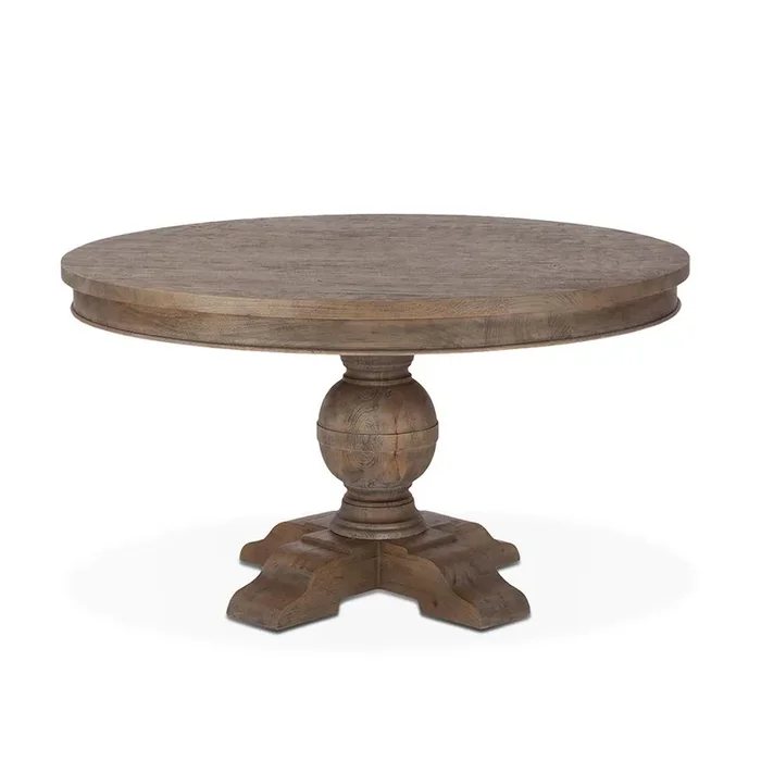 World Interiors – Chatham Downs 48″ Round Dining Table in Weathered Teak Finish – ZWCADOTR48WT