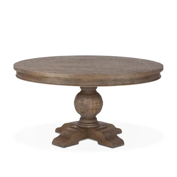 World Interiors – Chatham Downs 54″ Round Dining Table in Weathered Teak Finish – ZWCADOTR54WT