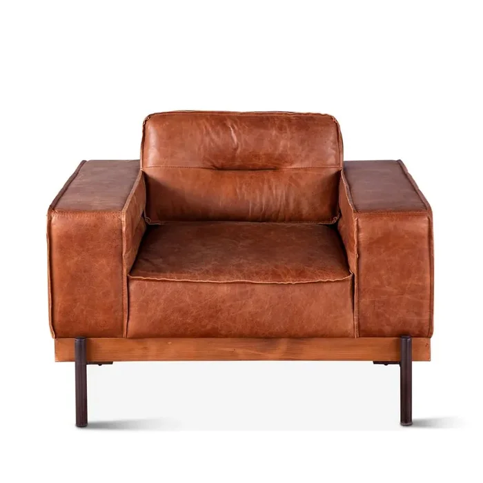World Interiors – Chiavari Armchair in Vintage Cognac Leather – ZWCIAMCHCO