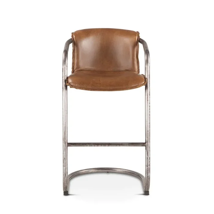 World Interiors – Chiavari Leather Bar Chairs in Chestnut – ZWCI266_CLOSEOUT