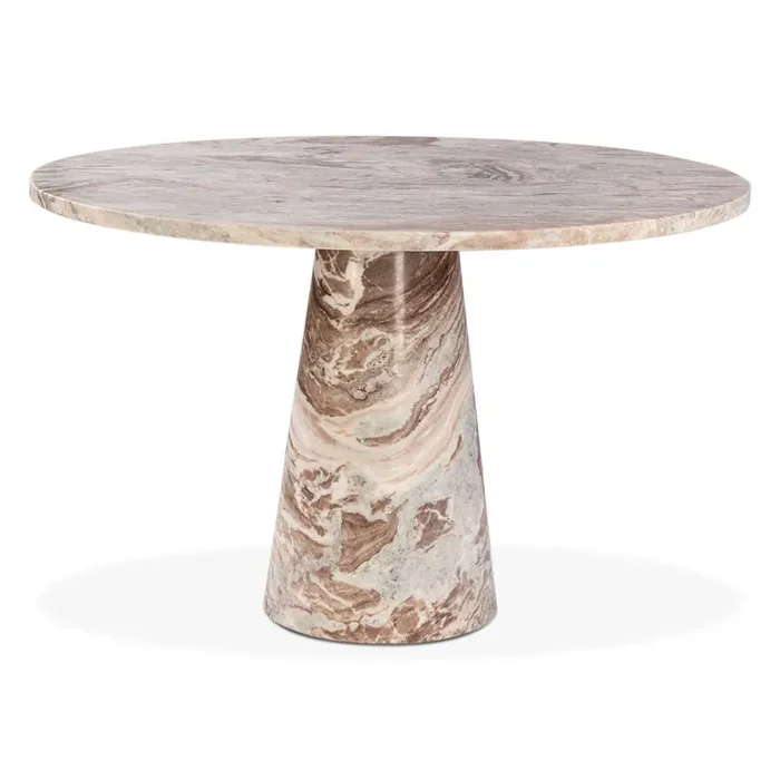 World Interiors – Giza 48″ Round Dining Table in Brown Toronto Marble – ZWGZARD48BRM