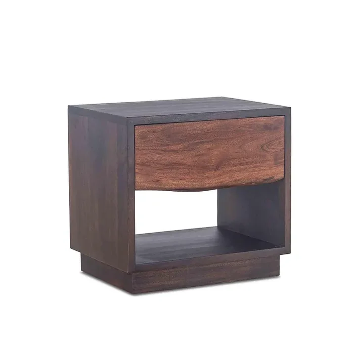 World Interiors – Palermo Night Chest in Acacia with Raw Walnut Finish – ZWSMNC24RWEF