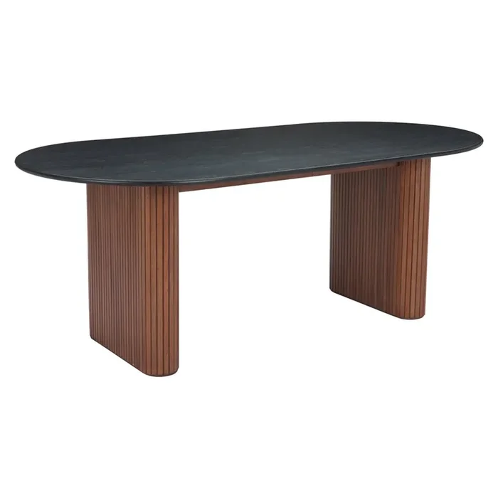 Zuo Modern – Lassig Dining Table Black & Walnut – 110300