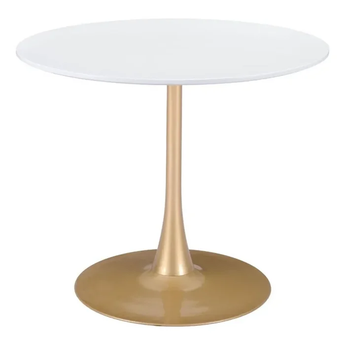 Zuo Modern – Opus Dining Table White & Gold – 101568